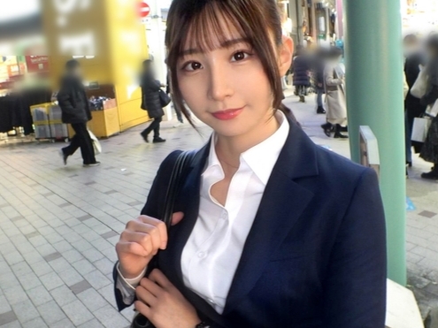 【パンスト破りのOLナンパ】『やだ…恥ずかしい…』スーツ姿の美脚OLをゲット！黒パンストをビリビリに破いて、ムチムチのお尻をバックから激ピストン！仕事帰りのお姉さんが恥じらう姿がエロすぎる♡
